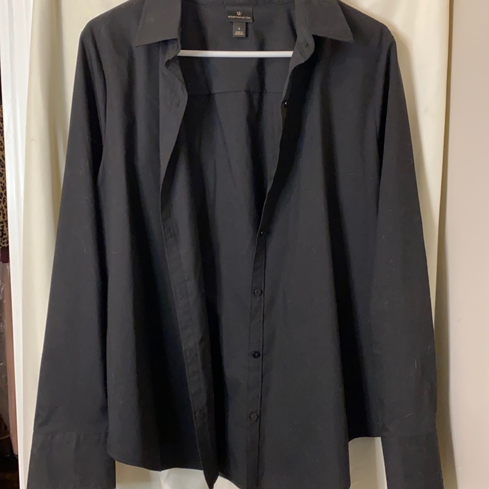 Black button up blouse